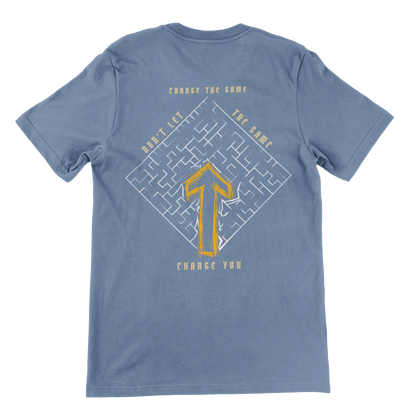 Change The Game T-Shirt - Sky Blue/Yellow Gold/Silver [30]
